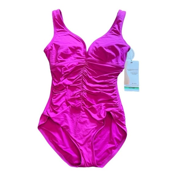 Coco Reef Contours Solitare V-Neck Tummy-Control One-Piece Swimsuit NWT - Picture 2 of 7